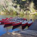 Canoes and jetty at Bickley