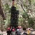 Crate climb participants